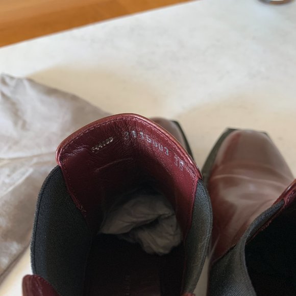 Alexander McQueen Burgundy Square Sole Chelsea boots Us 6 36 - Picture 3 of 7